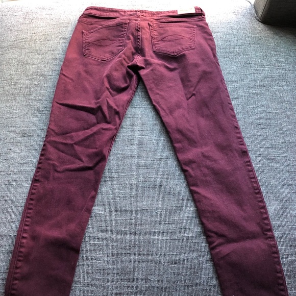 Abercrombie and Fitch maroon jeans - Picture 3 of 4